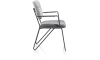 XOOON - June - design Scandinave - chaise avec accoudoirs - cadre off black + ressorts ensaches