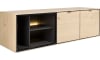 XOOON - Elements - Minimalistisches Design - Lowboard 150 cm. - zum aufhängen + 2-Türen + 3-Nischen + Led
