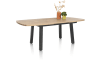 H&H - Pavarotti - table à rallonge 160 (+ 50) x 110 cm