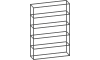 XOOON - Modulo - Design minimaliste - etagere de base 135 cm - 5 niveaux - 2 supports