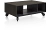 XOOON - Elements - Design minimaliste - table basse 60 x 90 cm. + 3-niches - avec roulettes & pieds