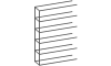 XOOON - Modulo - Minimalistisches Design - Anbau Regal 135 cm - 5 Niveau - 1 Gestell
