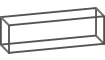 XOOON - Modulo - Minimalistisches Design - Basisregal 135 cm - 1 Niveau - 2 Gestell