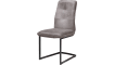 H&H - Milan Leder - Industriel - chaise - pied noir traineau carre