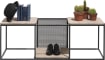 H&H - Vincent - Industriel - etagere 3-niches + 3-planches + 1-panneaux metalique mobile-131 cm