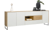 XOOON - Darwin - Minimalistisches Design - Sideboard 3-Tueren + 3-Laden + 1-Nische - 240 cm (+ LED)