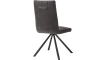 H&H - Elza - Industriel - chaise - 4 pieds noir - tissu Leopard anthracite