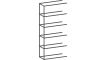 XOOON - Modulo - Minimalistisches Design - Anbau Regal 90 cm - 5 Niveau - 1 Gestell