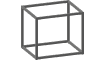 XOOON - Modulo - Minimalistisches Design - Basisregal 45 cm - 1 Niveau - 2 Gestell