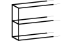 XOOON - Modulo - Minimalistisches Design - Anbau Regal 135 cm - 2 Niveau - 1 Gestell
