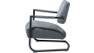 XOOON - Zane - fauteuil cadre metal noir + combi Kibo/Fantasy