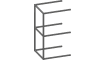 XOOON - Modulo - Minimalistisches Design - Anbau Regal 45 cm - 2 Niveau - 1 Gestell