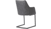 XOOON - Giuliette - Minimalistisch design - armstoel zwart swing (ROB) - stof Pala