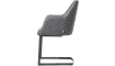 XOOON - Giuliette - Minimalistisch design - armstoel zwart swing (ROB) - stof Pala