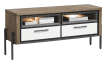 H&H - Shirley - Moderne - lowboard 136 cm - 2-portes + 2-niches (+ LED)
