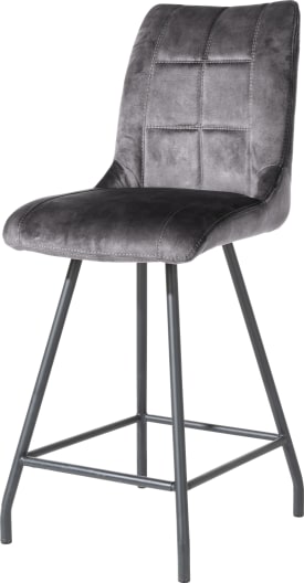chaise de bar - 4-pieds + poignee - tissu Karese