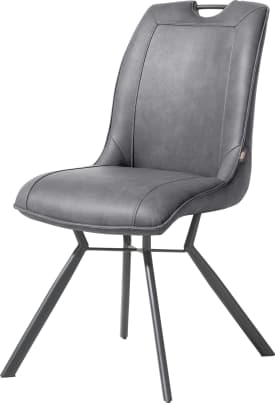 chaise - 4-pieds avec liaison croissee + poignee - tissu pala
