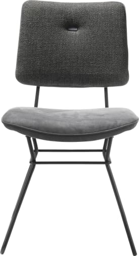 chaise - cadre noir - combi Vito / Nubucco avec passepoil Nubucco