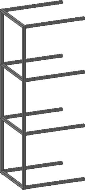 etagere extension 45 cm - 3 niveaux - 1 support