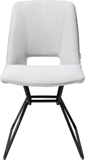 chaise - cadre noir - tissu Lana