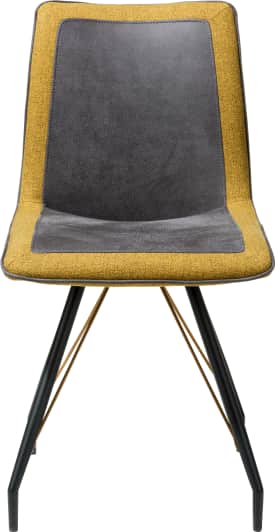 chaise - pied metal noir - poignee avec couleur - combi Rocky/Lady