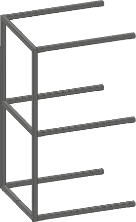 etagere extension 45 cm - 2 niveaux - 1 support