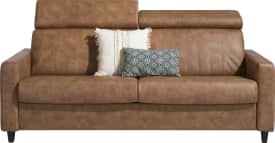 Schlafcouch 160 x 190 cm - hoehe Fuesse (standard: Holz)