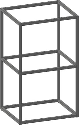 etagere de base 45 cm - 2 niveaux - 2 supports