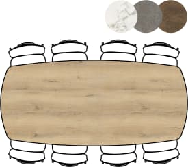 table ovale - 240 x 110 cm