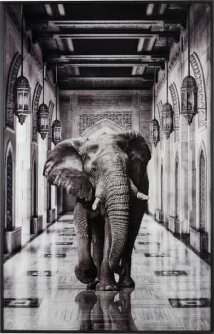 Walking Elephant schilderij 90x140cm