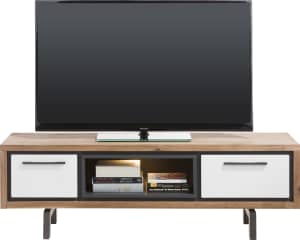 TV-Sideboard 140 cm - 1-Lade + 1-Klappe + 1-Nische (+ LED)