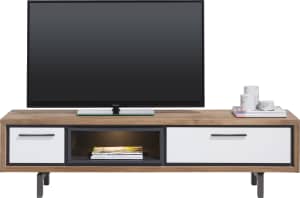 meuble tv 170 cm - 1-tiroir + 1-porte rabattante + 1-niche ( +LED)