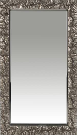 Baroque mirror 82x142cm - silver