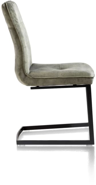 H&H - Noé - Industriel - chaise - pied noir traineau carre
