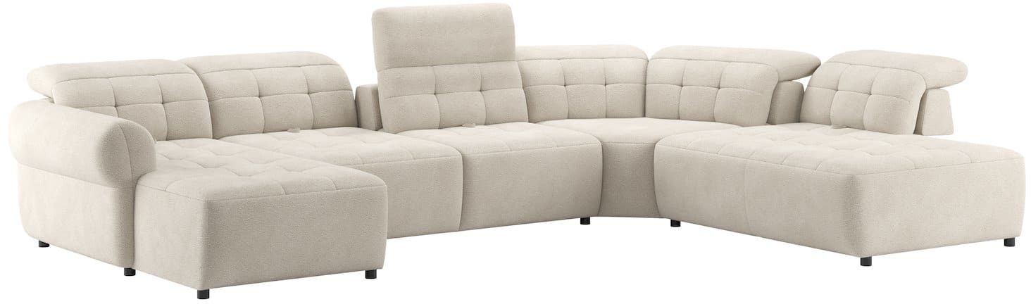 H&H - Garance - Canapés - 2.5-places - sans acc. - dossier réglable - repose - pieds réglable électriquement