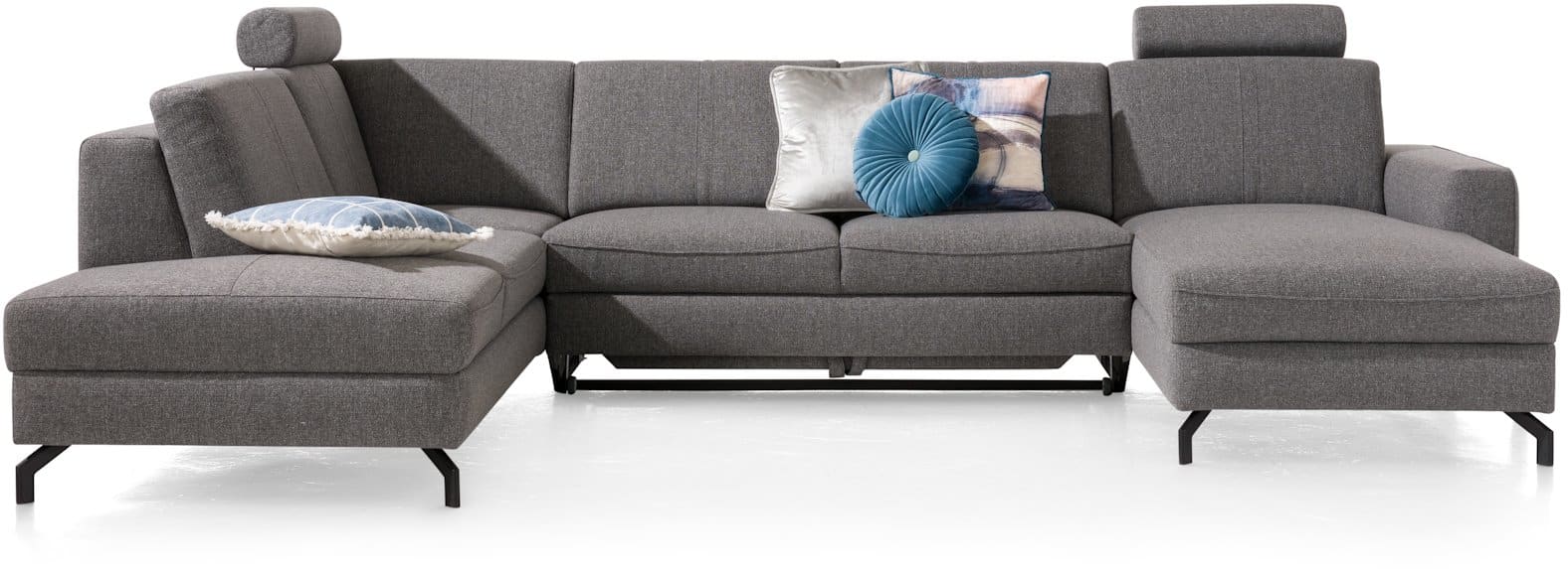 Happy@Home - Kingston - Banken - Ottomane links - 2,5 zits zonder arm - longchair rechts