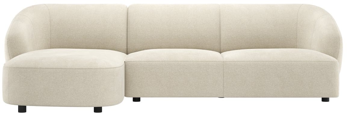XOOON - Cervo - Sofas - Rundlicher Longchair links - 2,5 Sitzer Armlehne rechts