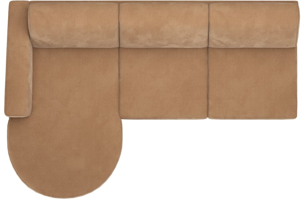 H&H - Anaba - Canapés - 3-places sans accoudoirs incl. méridienne gauche