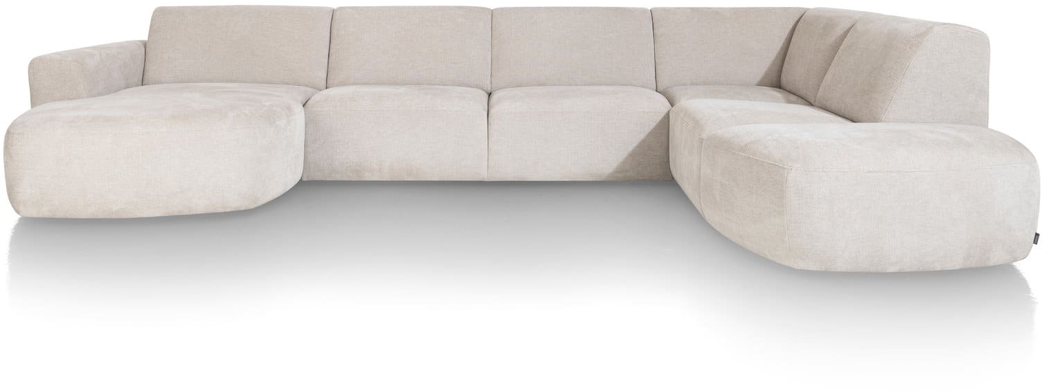 XOOON - Tineo - Sofas - Longchair links - 2,5 Sitzer ohne Armlehnen - Ottomane gross rechts