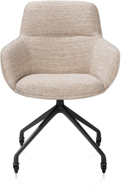 Henders & Hazel - Mateo - chaise à accoudoirs - roulettes - selected choices