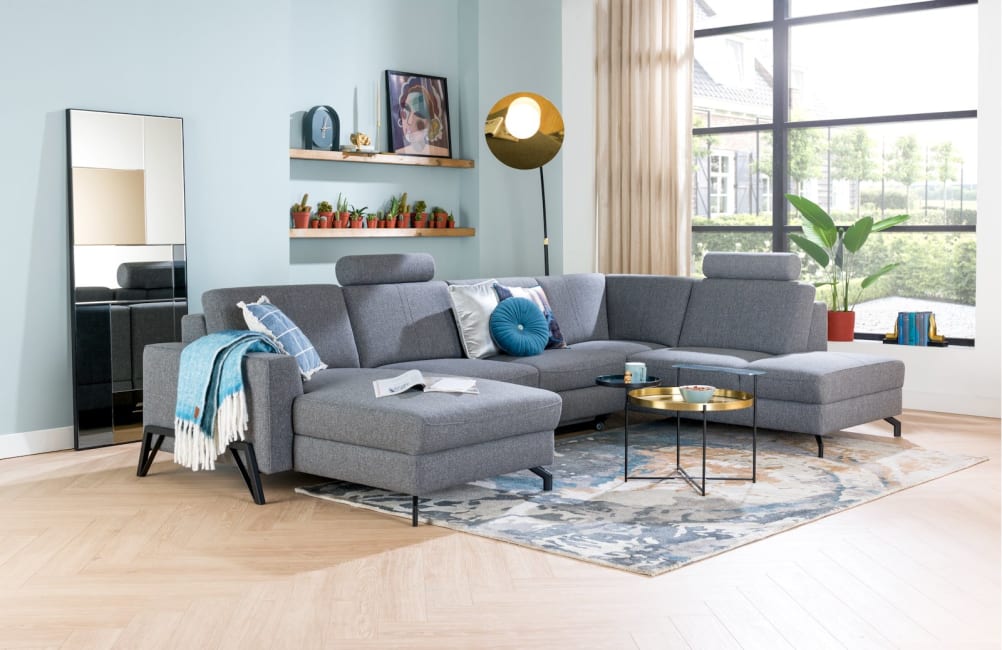 Happy@Home - Kingston - Banken - Longchair links - 2,5 zits zonder arm - ottomane rechts