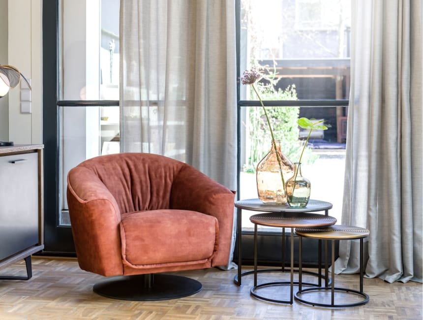 H&H - Diane - Moderne - fauteuil avec pied pivotant