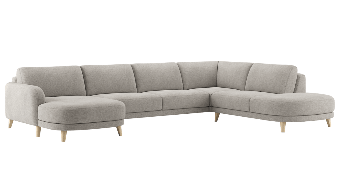 XOOON - Manciano - Banken - Longchair links 170 cm - 2,5 zits zonder armen - ottomane groot rechts