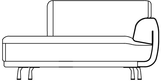 XOOON - Belem - Salons - divan rechts laag