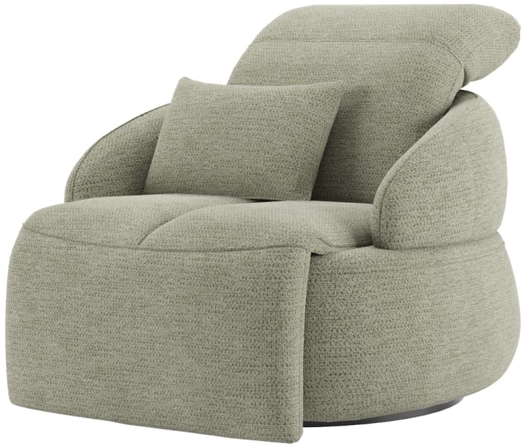 H&H - Romane - Homecinema fauteuil pivotant xl, dos réglable, électrique repose