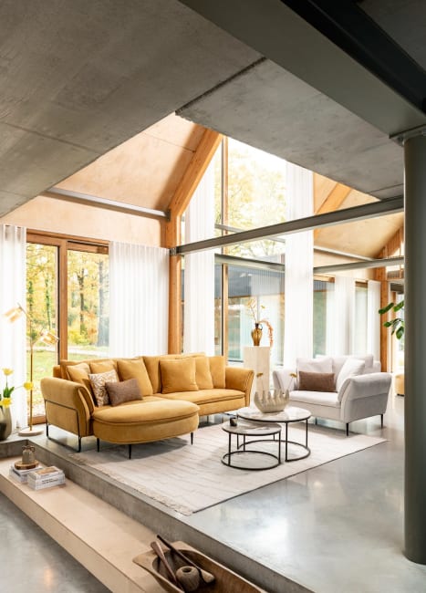 Henders & Hazel - Almeria - Sofas - Großer runder Pouf 123 x 66 cm