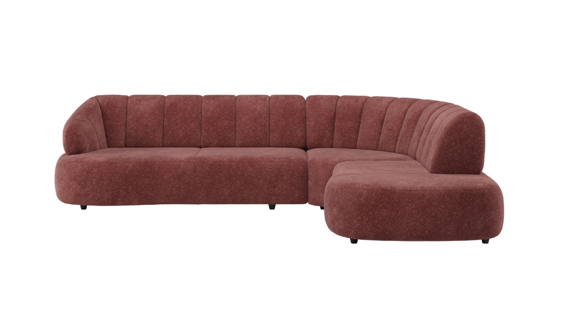 H&H - Coimbra - Canapés - 3 places accoudoir gauche fixe - grande element d&#39;angle - petite ottomane droite fixe