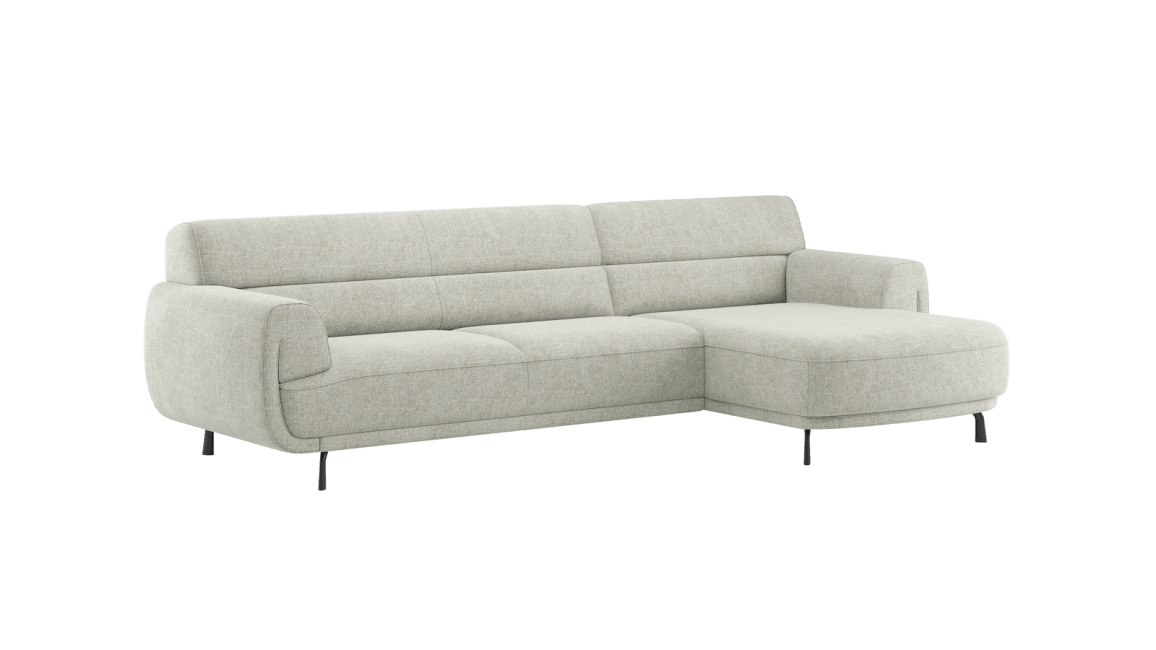 XOOON - Belem - Sofas - 2,5 Sitzer Armlehne links hoch - Longchair rechts hoch