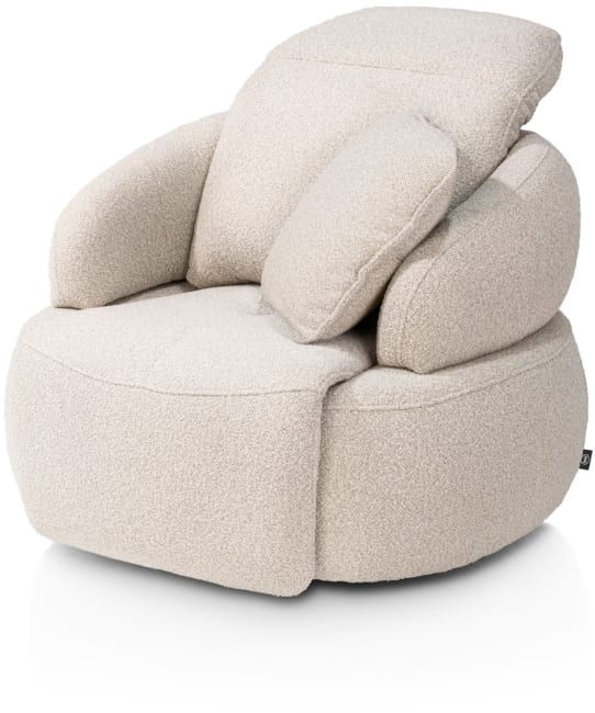 H&H - Romane - Homecinema fauteuil pivotant, dossier réglable, électrique repose