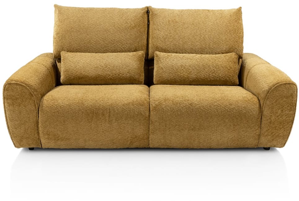 H&H - Cassel - Canapés - Canapé 3 places, appuie-tête réglables, 2x repose-pieds électrique